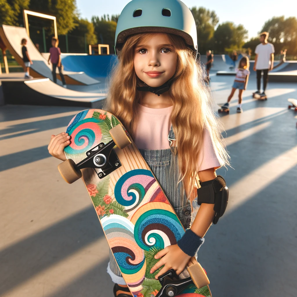 girl-holding-a-skateboard-designed-for-kids-with-a-colorful-sea-wave-design-on-the-deck.-Shes-wearing-a-helmet-and-safety-gear-standin.png